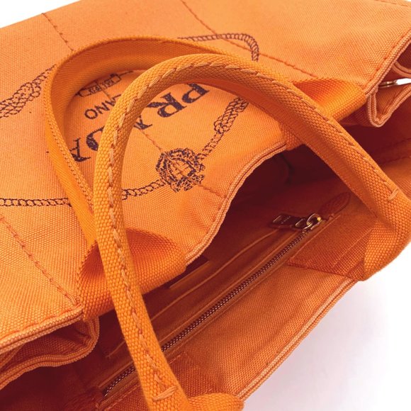 Prada Canapa MM - Orange - Picture 10 of 16